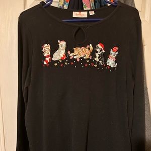 Quaker factory cats Christmas shirt